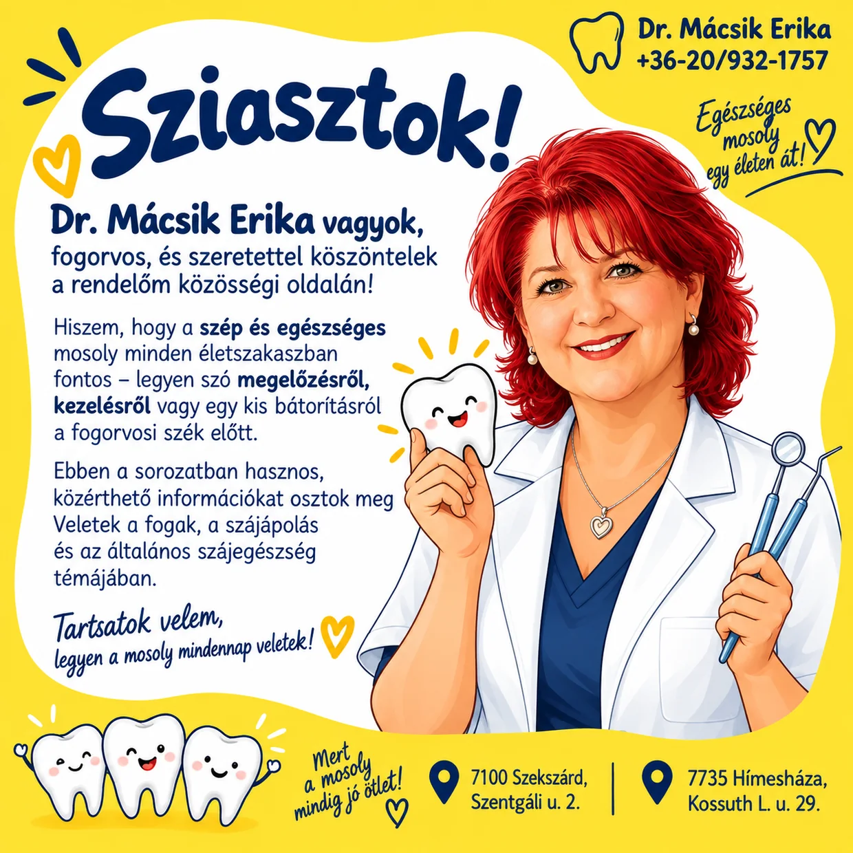 Egészséges mosoly egy életen át